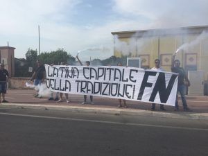 La protesta del movimento Forza Nuova