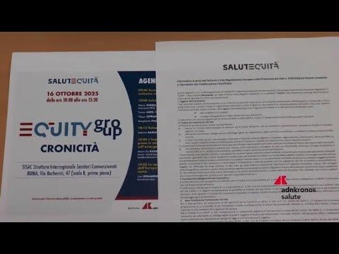 Sanità: Salutequità, malattie croniche al centro dell’equity group