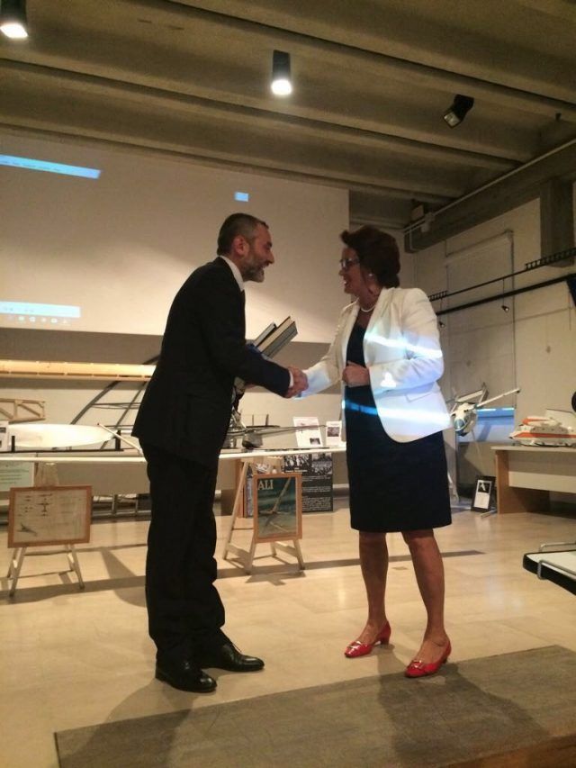 il Sindaco De Lillis con l'Assessore alla Cultura di Sesto Calende, Silvia Fantino