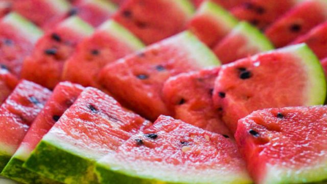 Sliced watermelon