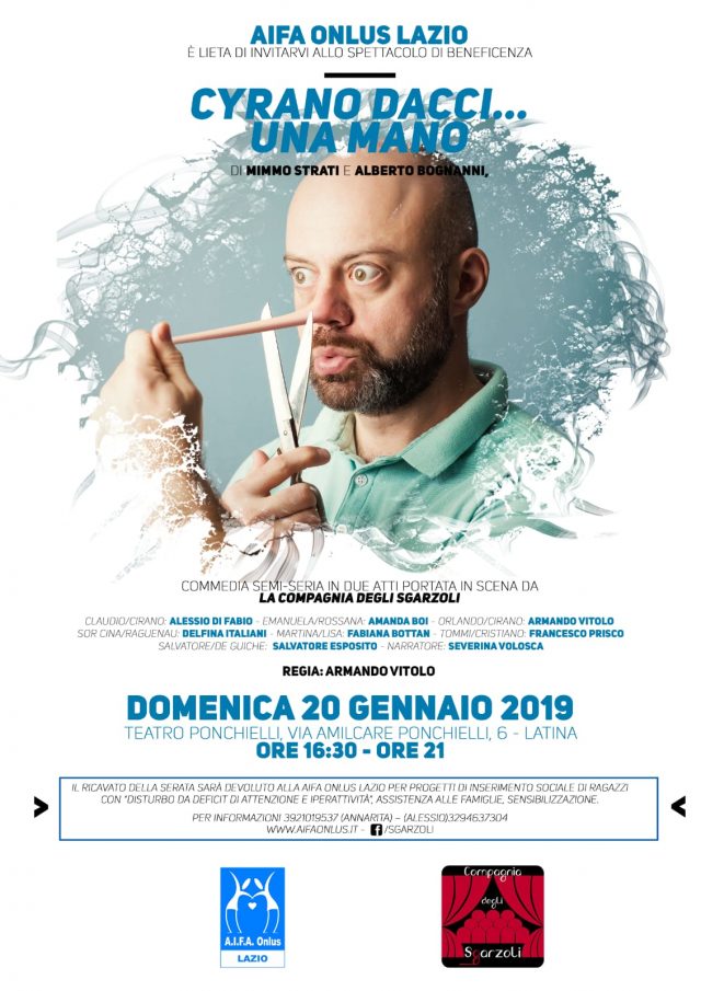 locandina spettacolo di beneficenza