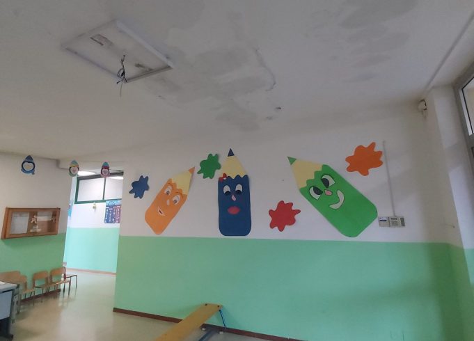 Scuola, via Pantanaccio, infiltrazioni, Latina