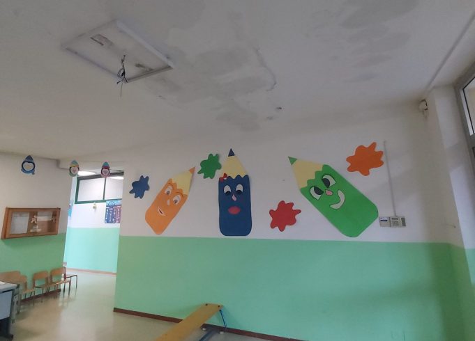 29_01_2020_Scuola_Pantanaccio Scuola, via Pantanaccio, infiltrazioni, Latina