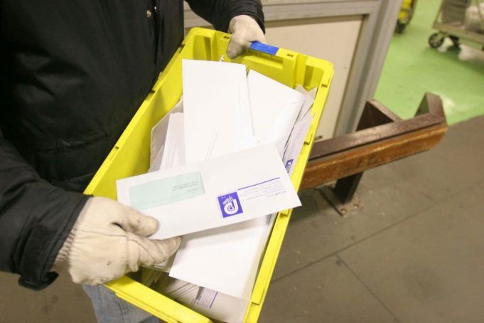 CENTRO MECCANOGRAFICO POSTE ITALIANE OPERAIO SCARICATORE POSTA LETTERE CASSETTA CORRISPONDENZA