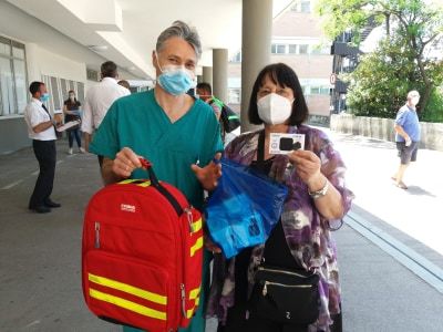 Consegna saturimetri e borsa emergenza Oculistica 26 magg 2020