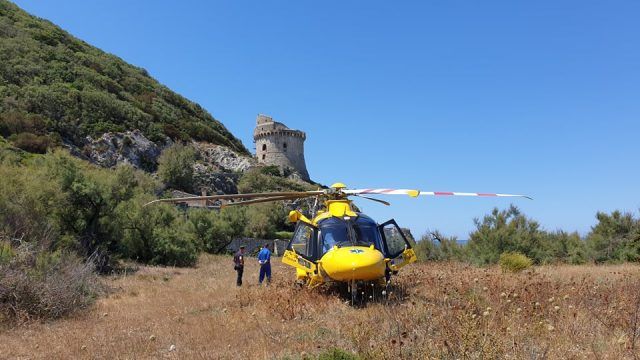 Circeo-donna infortunata-elicottero