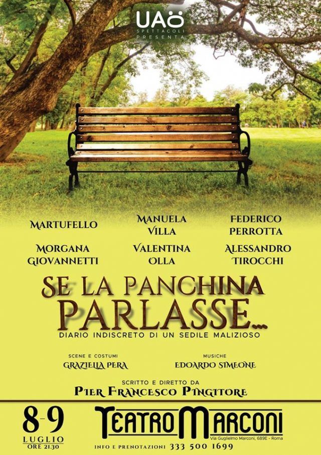 se la panchina parlasse teatro marconi
