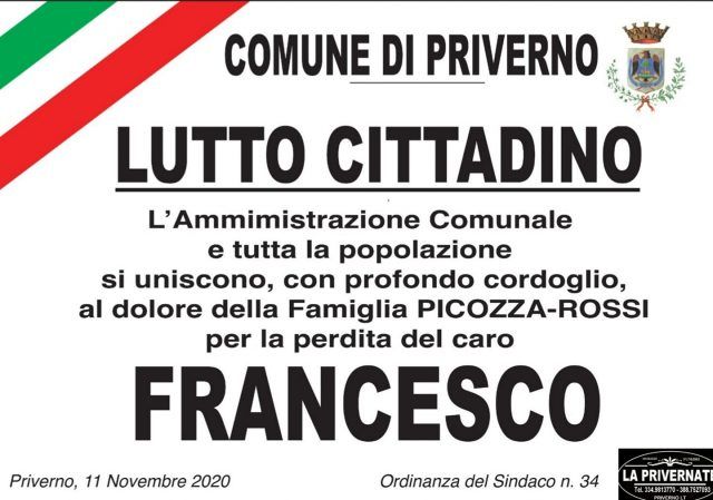Priverno-Lutto cittadino