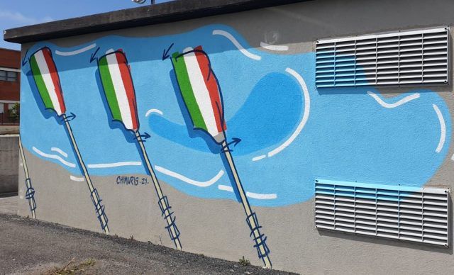 Sabaudia-Street Art cabine Enel