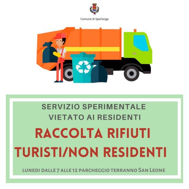 Sperlonga-raccolta rifiuti per turisti