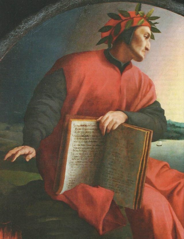 Dante con il libro