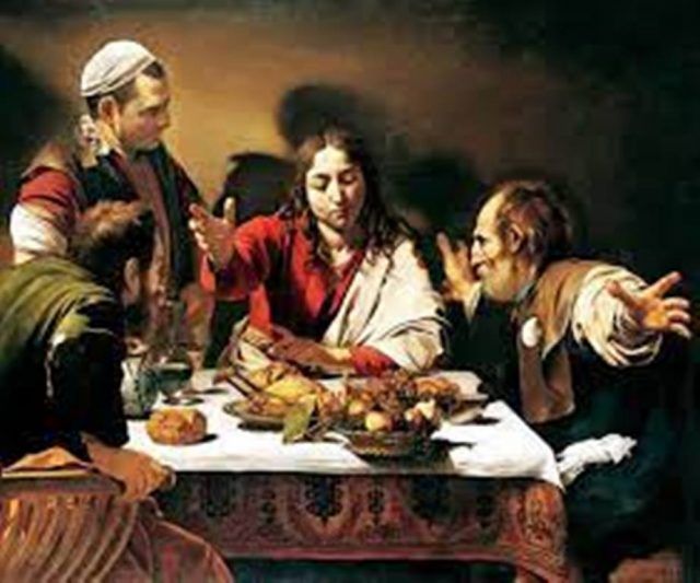 Caravaggio La cena di Emmaus