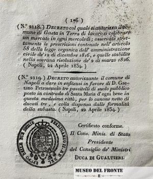 Gaeta-mercato decreto regio