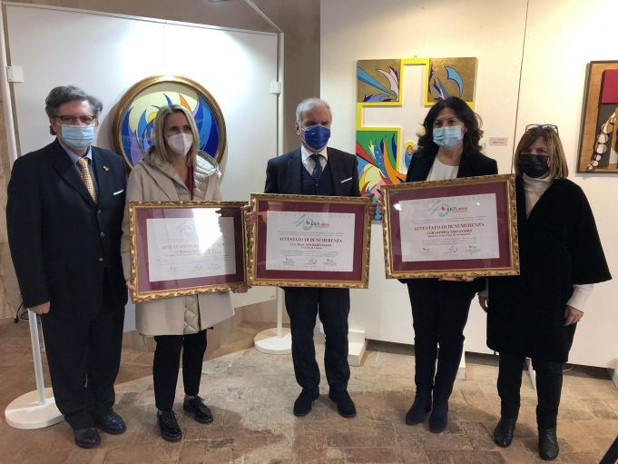 Da sin Dott. Ricci, Dott.ssa Cavalli, Prefetto Forti, Sindaco Giovannoli, Nicoletta D'Erme