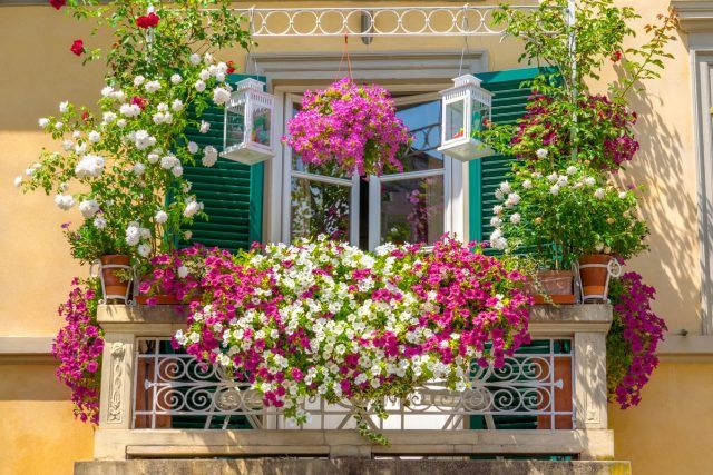 Balcone in fiore