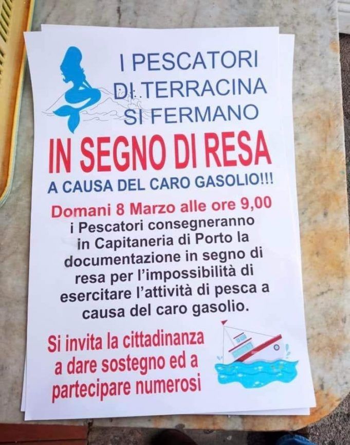 Terracina-protesta pescatori