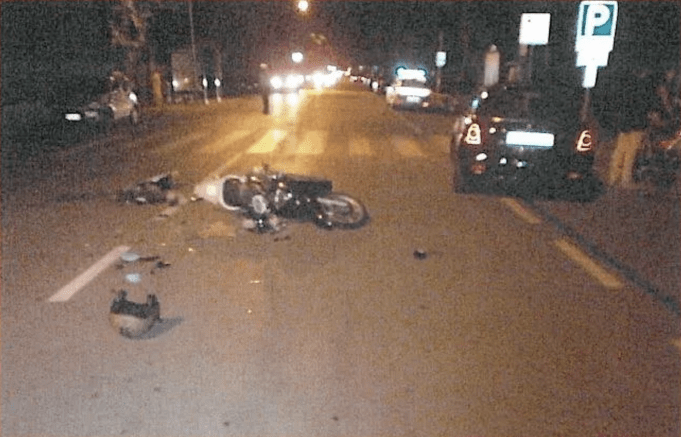 incidente scooter notte via dei volsci