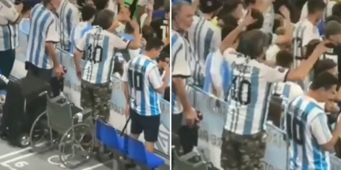 tifoso argentina carrozzina