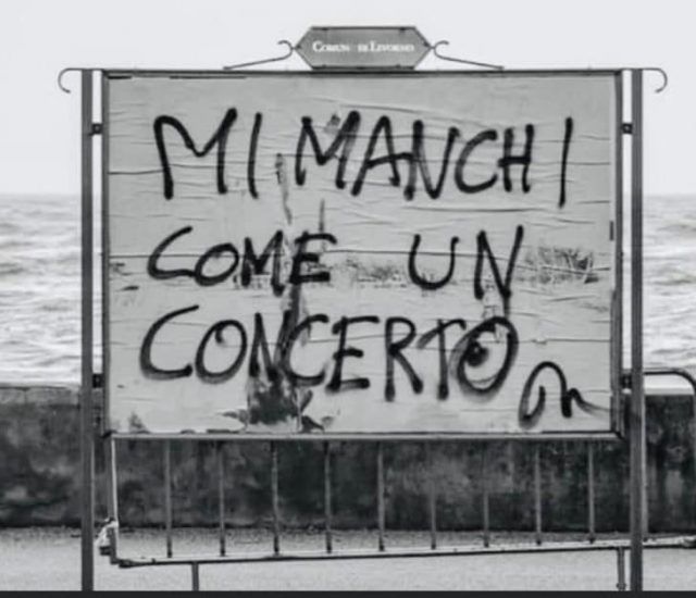 mi manchi come un concerto
