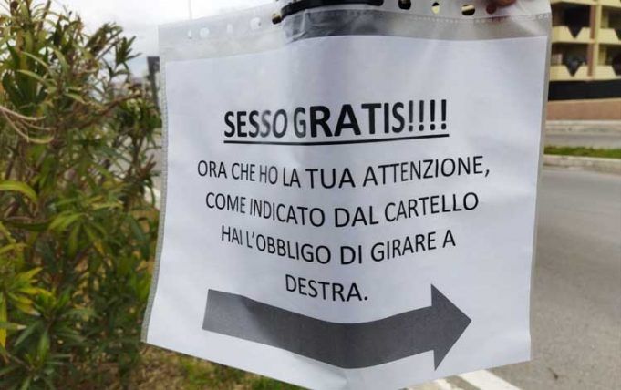 cartello ad Aprilia