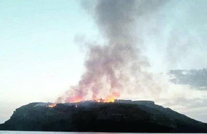 isola santo stefano incendio