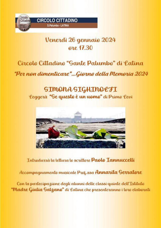 giornata della memoria circolo cittadino con Simona Sighinolfi