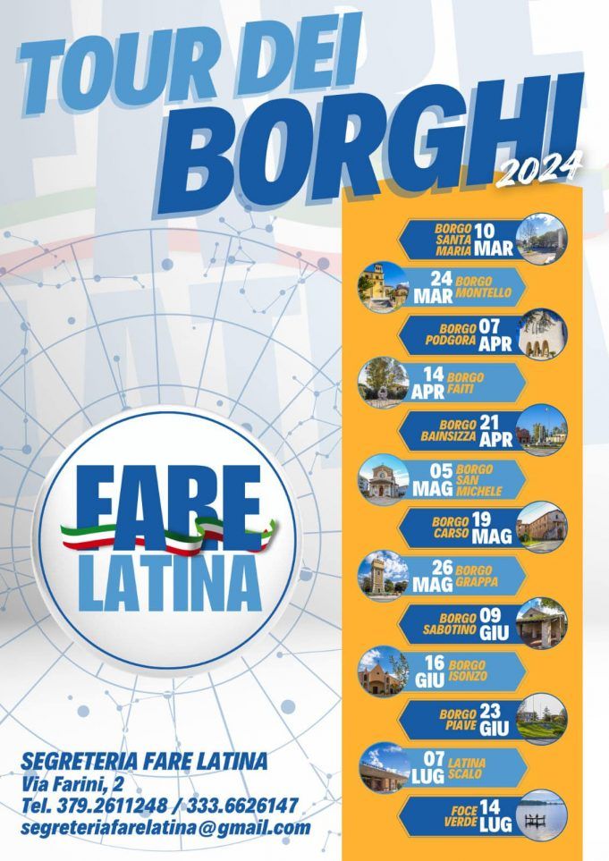 Tour dei borghi Fare Latina