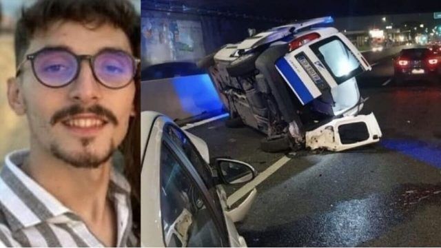A sinistra Daniele Virgili. A destra la pattuglia della municipale travolta dall'auto condotta dal carabiniere fonte RomaToday