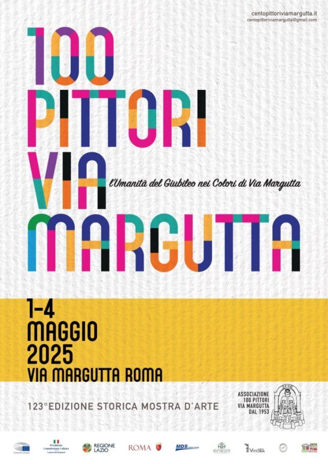 locandina 123° cento pittori via margutta