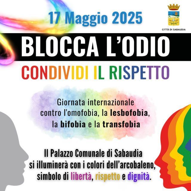 Sabaudia-Giornata omofobia