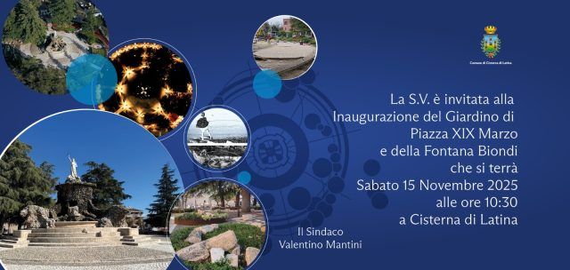 Cisterna-inaugurazione giardino e fontana