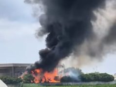 Paura a Latina Scalo: maxi incendio al centro rifiuti Del Prete, nube di fumo visibile per chilometri