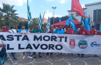 “Non si puo’ morire di caldo” Manifestazione di CGIL CISL UIL dopo le due tragedie